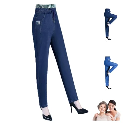 Janemore Jeans, ComfiJeans Women's Stretch Mom Jeans with High - Waist, Straight Leg Fit, Flexi Pants for Women