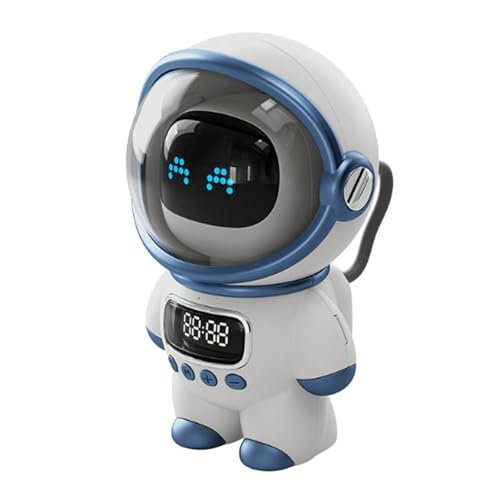 Smart-Astronaut-Wireless-Bluetooth-intelligent-speaker-Music-Speaker-Clock-Display-Durable-for-Bedroom-Whitehigh-bass-extra-fine-unit