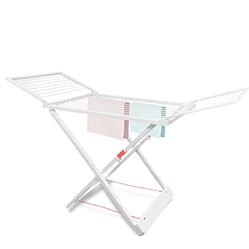 RESTAR Étendoir à Linge Pliable en 100% résine, fabriqué en Espagne, 180 x 108 x 55 cm, résistant et Ferme au Vent, étendoir extérieur/intérieur de vêtements, Blanc
