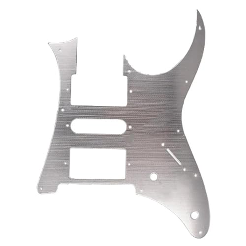 エレキギターピックガードセット エレキギターピックガード スクラッチプレート 楽器 HSH ハムバッカーギターアクセサリーパーツ(Silver)