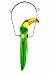 26" Inch Hand Painted Wooden Toucan Bird Hanging Statue Green