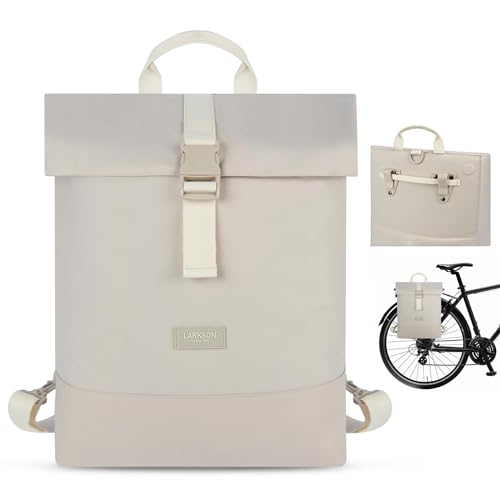 LARKSON Fahrradtaschen für Gepäckträger Damen Beige - Tammo Bike - 2 in...