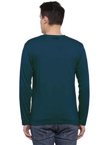 Image of Friskers Men's V-Neck Full Sleeves T-Shirt Blended Cotton with Elastane