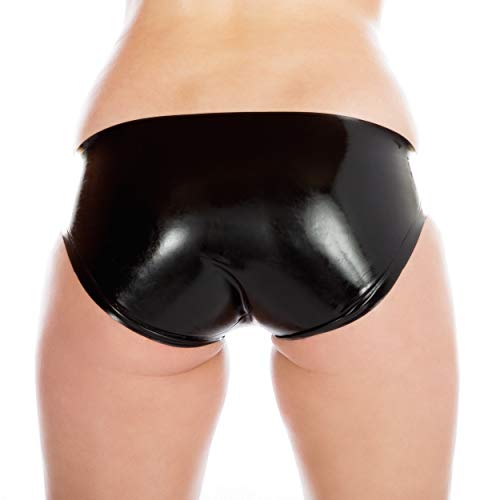 Rubberfashion Sexy latex slip open kruis - rubberen broek latex slip met gat - latex lingerie broek voor dames en heren - Image 7