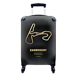 MuchoWow© Koffer Handgepäck Trolley Rollkoffer Kleine Reisekoffer mit 4 Rollen - Rundkurs - Zandvoort - Gold - Cabin Size < 55x40x23 & 55x40x20 cm - Fotokoffer - Kabinenkoffer - Boardgepäck