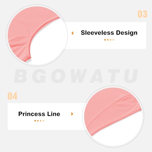 Image of BGOWATU Women's Golf Shirts Sleeveless Polo Shirts Collared 3 Buttons Tennis Tank Tops UV Protection Quick Dry