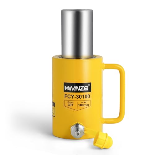 Image of 30T 100mm /4in Long Stroke Hydraulic Cylinder Jack Porta Power Ram Jack Lifting Cylinder Retract Automatically for Machinery Shipbuilding Bridge Construction