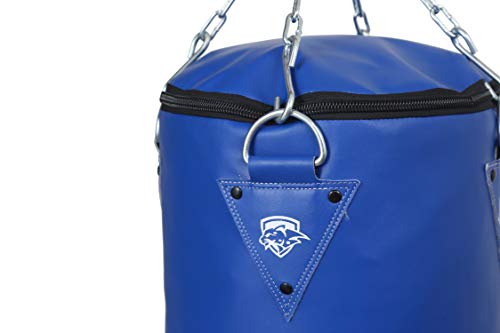 Image of Rmour Unfilled Blue Heavy PU Punch Bag Boxing MMA Sparring Punching Training Kick Boxing Muay Thai with Hanging Chain (6 Feet)