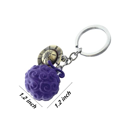 Twin Six One Piec Devil Fruit Keychain, Anime Cartoon Cosplay Zinc Alloy Key Chains, Gifts For Women, Men, Girls And Boys #TOP1