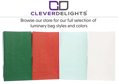 Image of 10 Pk - CleverDelights White Luminary Bags - Flame Resistant Paper - Wedding Christmas Holiday Luminaria