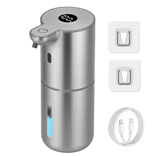 Image of OHIFAST Touchless Automatic Liquid Soap Dispenser, USB Rechargeable, Intelligent Hand Soap Dispenser, 6 Levels Adjustable 380ml, Wall Mount for Accessories