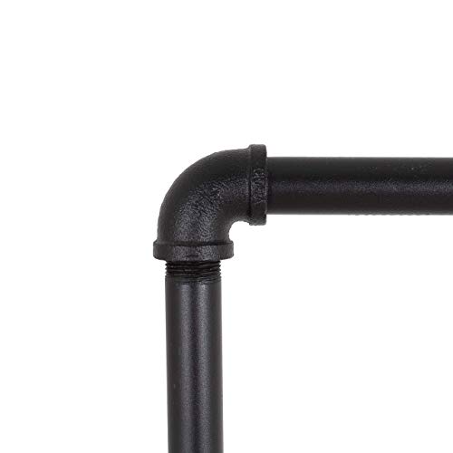 William Roberts Vintage Industrial Pipe Rolling Clothing Rack With Solid Wood Shelf On Wheels By William Robert'S Vintage thumb #3