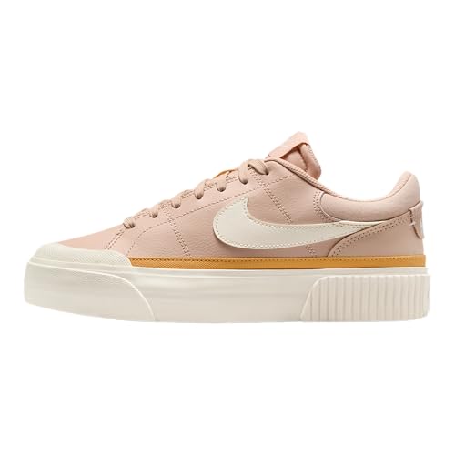 Nike Women's Court Legacy Lift Shoes, Shimmer/Chalk-Pale Ivory-Pollen, 8