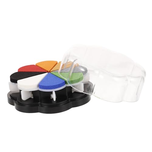 HIAKDOFT 彩色可拆色花びらスタンプパッド 多目的スポンジインクパッド グラフィティ用 手帳 絵画 布用カラフル印台 友達と楽しむ創作ツール