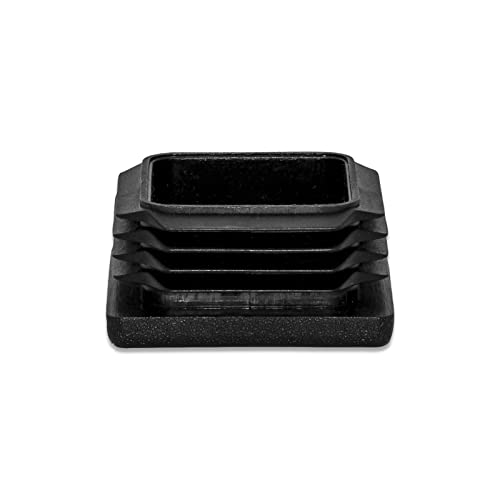 Image of Flyshop 40 x 40 mm, 1.57 inch x 1.57 inch Black Plastic Hole Plugs Square Tubing End Caps Tube Inserts Durable Furniture Glide for Chair Table Stool Leg 8 Pack