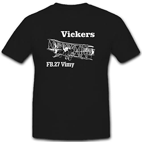 T-shirt Vickers Vimy FB 27 noir grande taille pour vos sorties et salons aéronautiques