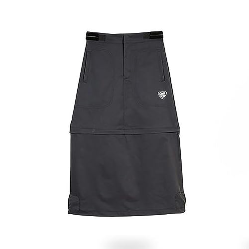 WSZJLN Falda Cargo Vintage de los años 90 para Mujer, Vestido Largo Informal de Primavera y Verano con Cintura Alta, Vestido Midi Desmontable de Corte en A, Ropa de Calle coreana-1-XL