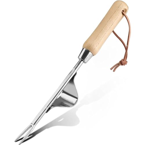 ZQION Hand Weed Remover Tool Garden Weed Puller with Long Handle Block Paving Weeding Tool Stainless Steel Deep Root Weeder Tools Manual Gardening Weed Picker Tool for Patio Crack Lawn Grass