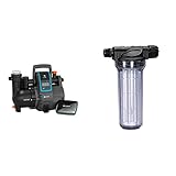 Gardena smart Pressure Pump Set: Hauswasserautomat via App / Tablet steuerbar, Fördermenge 5000 l/h & Pumpen-Vorfilter für Wasserdurchfluss bis 6000 l/h: Effektiver Filter für Gartenpumpen