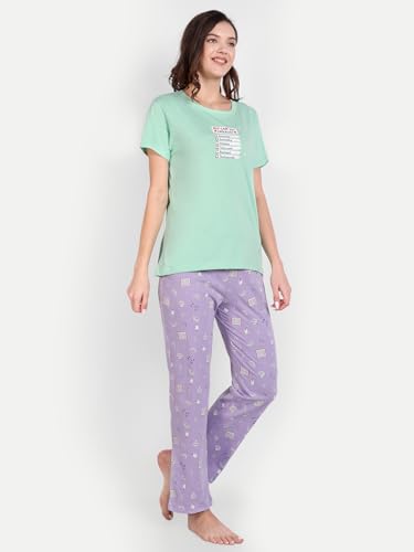 Image of Bedtime story Cotton Night Suit for Women Girls | Women's Cotton Printed Pant & Top Night Suit Set Pyjama Set Sleepwear Nightwear Nightdress Loungewear