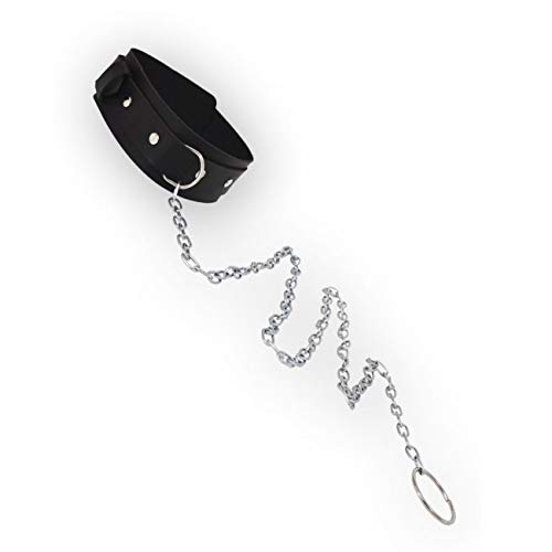 Coleira Em Couro Sintético Preta La Pimienta