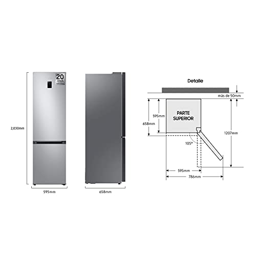 Samsung-RB38T675DSA-Frigorifico-Combi-2M-Inox-de-390-L-Tecnologia-SpaceMax-All-Around-Cooling-No-Frost-Optimal-Fresh-y-Humidity-Control