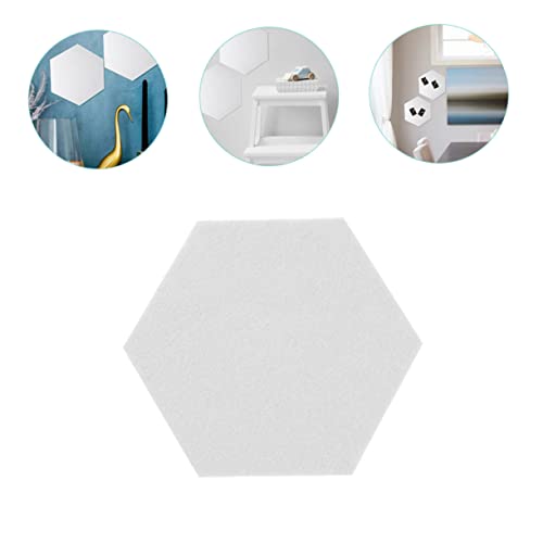Paneles acústicos hexagonales de fieltro BESPORTBLE 12 piezas para decoración de pared, tablero de chinchetas y aislamiento de sonido para estudio en casa miniatura 7