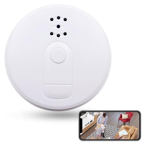 IKLOOCQ WiFi Spy Camera Smoke Detector Hidden Camera for Home, Wireless Secret Spy Nanny Cam Hidden Camera with Motion Detection and Night Vision