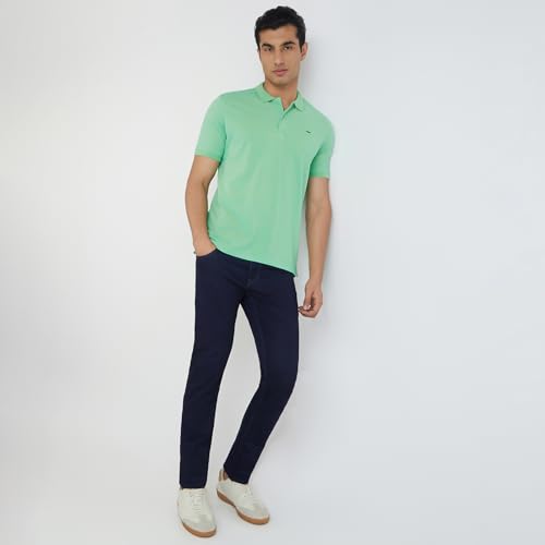 Image of Park Avenue Men Cotton Blend Slim Fit T-Shirt