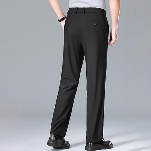 Men's Dress Pants Men Straight Leg Stretch Business Dress Pants Suit Pant for Formal & Business3