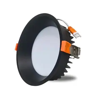 AHUJA INTERNATIONAL Led Deep Down Panel Light for Pop & False Ceiling (Pack of 1)(Round White Body) (12 Watt Round White/Black Body-Warm White) (12 W-Round-Black Body-Warm White)