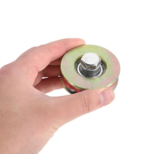 Polea con cojinete para puerta corredera de metal resistente en pack de 4 unidades 4