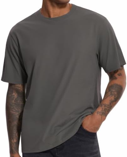 BasicNote Herren Schweres T-Shirt |100% Baumwolle，weichen Griff
