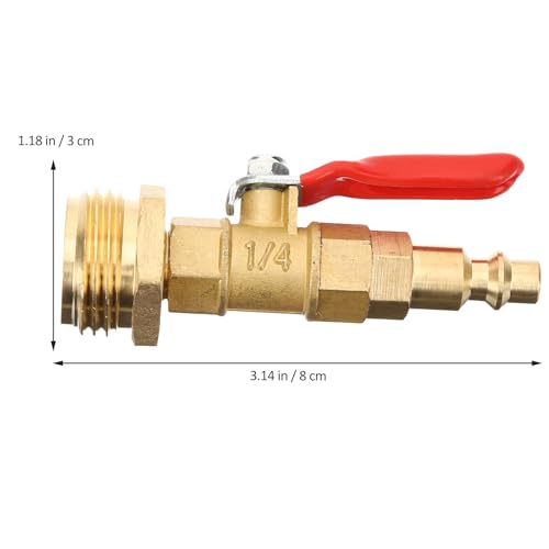 Image of iplusmile RV Winterize Blowout Adapter Kit with 1 /4 inch Quick Connect Plug and 3 /4 inch Garden Water Hose Threading, Easy Blow Out Water to Winterize Camper RV Boat Hose Water Lines
