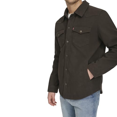 Image of Levi's Men's Faux Leather Shirt Jacket