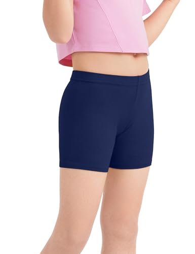 Image of Somaibo 3 Pack Girls Bike Shorts Kids Cartwheel Under Dress Cotton Short | Girl Biker Shorts Dance Tumble Gymnastic Short