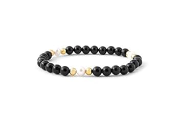 Amazon.com: Onyx Pearl Bracelet/Black Onyx and Freshwater