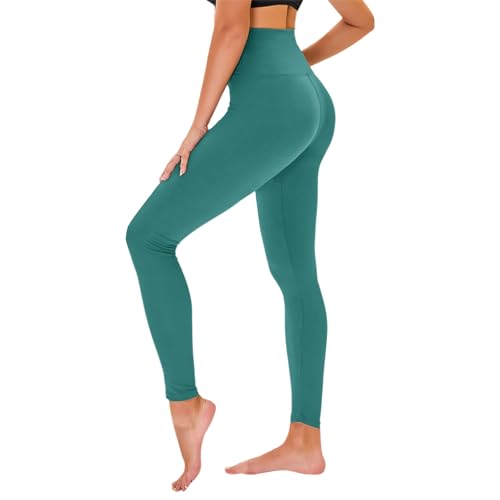 High Waisted Leggings for Women - No See Through Tummy Control Cycling Workout Yoga Pants with Pockets Reg & Plus