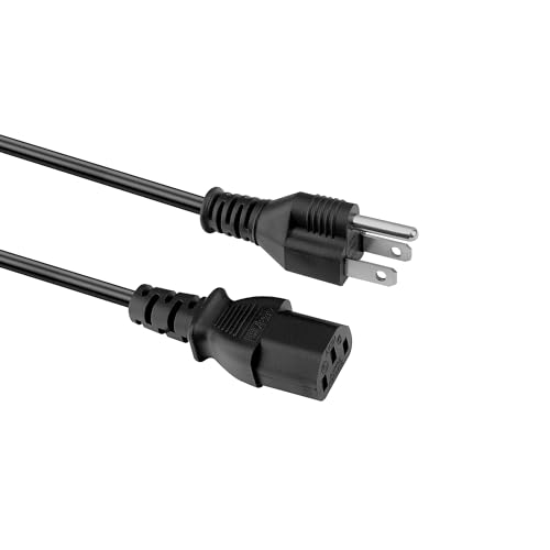 Cable de alimentación CA de 3 puntas y 6 pies, certificado UL, compatible con máquina de vibración Natini ZZ-SZ312-Grey, 310black, 310red, 310silver miniatura 4