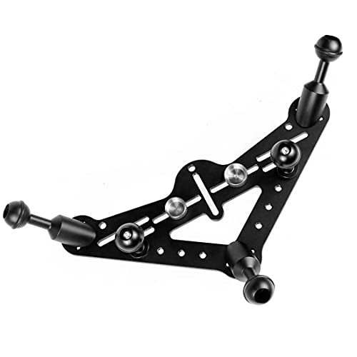 Sea frogs Triangle Tray Aluminium Tray Stabilizer Action Camera Diving Cage Rig Bracket Handgrip for DSLR Underwater Camera Housing (KF35487-A) - Image 3