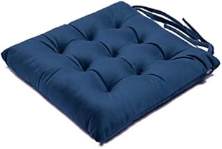 Loft 25 Chair Velvet Seat Pad | Slip Free Tufted Cushion | kitchen Dining Room Padded Seating | Soft Comfy Durable Luxury Design (Black, 1)