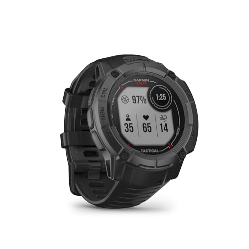 Garmin Instinct 2X Solar Tactical 50mm - GPS-Smartwatch mit unendlicher Akkulaufzeit im Smartwatch-Modus, 40+ Sport-Apps, Smart Notifications, Pay, Trainingszustand, Fitnessalter, Schlafanalyse UVM