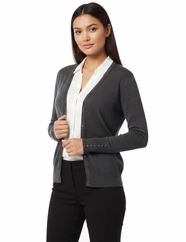 Image of Allsense Women's Long-Sleeve V-Neck Cardigan Sweater | Button Down, Lightweight Soft Knit