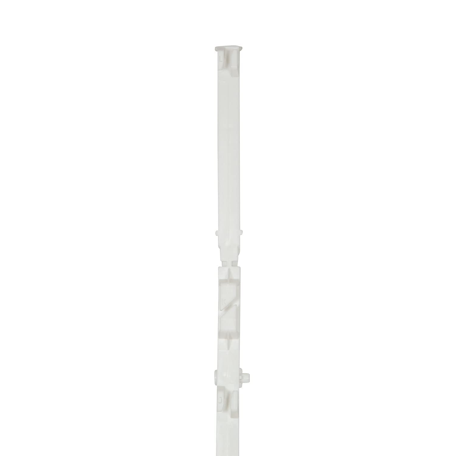 horizont Piquet de clôture plastique 10 pièces blanc, hauteur 108cm, pas unique, piquet plastique avec oeillets pour rubans, cordes, torons, piquet de clôture clôture de pâturage | Piquet en plastique avec œillets pour rubans, cordes, brins
