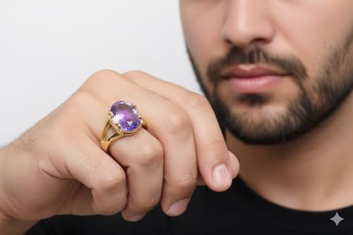 Image of 55Carat Choose Your Color Genuine Stone Ring 18K Gold Plated Oval Handmade Jewellery for Gift Sizes 4-13