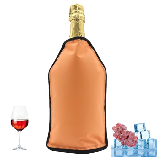Enfriador De Vino De Gel, Enfriador De Botellas De Vino De Gel, Funda Para Congelador, Vodka, Enfriador De Tequila, Enfriador De Portador (naranja)