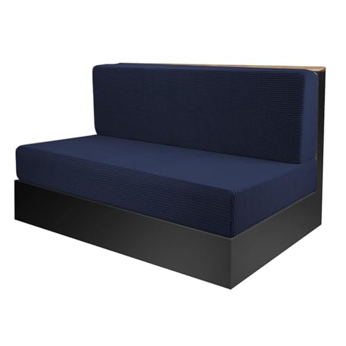 Housses de canapés élastiques et souples anti-taches bleu - 5