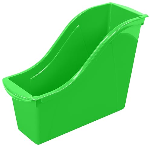 Storex Interlocking Book Bin, Small, 11-3/4 x 4-1/2 x 8-1/2 Inches, Green