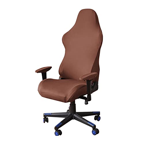 Gaming Chair Cover Cat Proof Gaming Chair Seat Cover Comfortable for Big and Tall,Game Chair Cover Protector with Armrest Cover Breathable Anti Scratch for Reclining Racing Game Chair, Brown