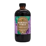 Elderberry & Holy Basil Moringa Infusion - Organic Immune Support, Respiratory Wellness, Stress Relief, Herbal Tonic with Apple Cider Vinegar, Ginger, Hibiscus, Honey - 100% Pure, Non-GMO, 16 oz